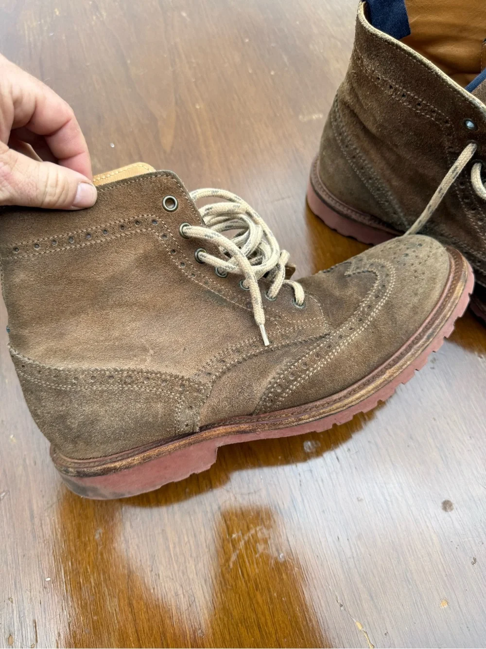 Brunello Cucinelli Vitello Wingtip Boots